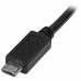 StarTech.com Cable de 50cm Micro USB de Extensión - Alargador Micro USB 2.0 Macho a Hembra - Cable alargador USB - Micro-USB tipo B (M) a Micro-USB tipo B (H) - USB 2.0 - 50 cm - negro