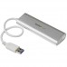 StarTech.com Concentrador Portátil USB 3.0 de 4 Puertos - Hub de Aluminio con Cable Incorporado - Hub - 4 x SuperSpeed USB 3.0