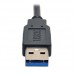 Adaptador de tarjeta gráfica TRIPP-LITE U344-001-HDMI-R - Negro, USB 3.0