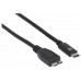 Cable USB C a Micro B 3.0 MANHATTAN 353397 - Micro-USB B, USB C, Macho/Macho, 1 m, Negro