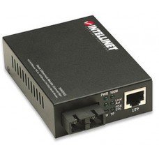 Convertidor de Medios INTELLINET  Fast Ethernet - Alámbrico, 2000 m, LAN/Enlace/Poder/Estado