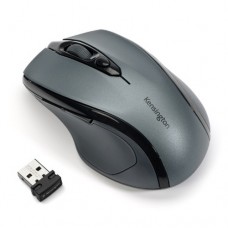 Kensington Pro Fit Mid-Size - Mouse - right-handed - optical - wireless - 2.4 GHz - USB wireless receiver - graphite gray