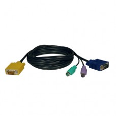 Tripp Lite 6ft PS/2 Cable Kit for KVM Switch 3-in-1 B020-008 / 16 & B022 KVMs 6' - Cable de teclado / vídeo / ratón (KVM) - PS/2, HD-15 (VGA) (M) a HD-15 (VGA) (M) - 1.8 m
