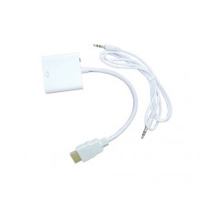Convertidor HDMI/VGA Naceb Technology - HDMI, VGA, Macho/hembra, Color blanco
