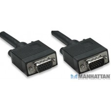 Cable VGA - Extension MANHATTAN - 1, 8 m, VGA (D-Sub), VGA (D-Sub), Macho/hembra, Negro