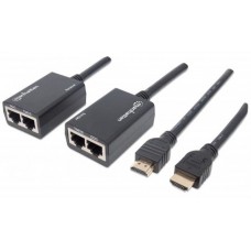 KIT EXTENSOR HDMI MANHATTAN 30M CABLE UTP RED RJ45 1080P CAT5E/CAT6 KIT EXTENSOR HDMI MANHATTAN 30M CABLE UTP RED RJ45 1080P CAT5E/CAT6