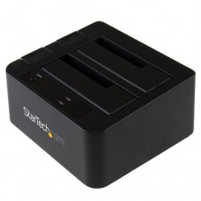 StarTech.com Base de Conexión USB 3.1 (10Gbps) con UAS de 2 Bahías para Disco Duro o SSD SATA de 2,5 o 3,5 Pulgadas - Controlador de almacenamiento con indicador de datos, indicador de corriente - 2.5