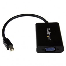 StarTech.com Adaptador de Vídeo Mini DisplayPort a VGA con Audio -  Conversor Hembra VGA HD15  a  Macho Mini DP - 1920x1200 - Vídeo conversor - DisplayPort - VGA - negro