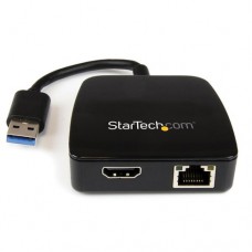 StarTech.com Replicador de Puertos Universal USB 3.0 de viajes para Portátiles Mini Estación de Conexión con Ethernet Gigabit y HDMI - Estación de conexión - USB - HDMI - GigE