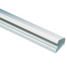 Canaleta LD5 de PVC rgido, con cinta adhesiva para instalacin sin herramientas, 26 x 15 x 1828.8 mm, Color Blanco Mate