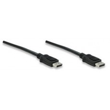 Cable Displayport M MANHATTAN 307093 - 3 m, DisplayPort, DisplayPort, Negro