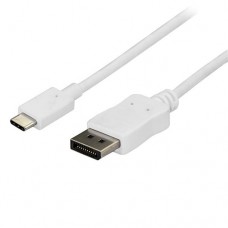 StarTech.com Cable de 1,8m USB-C a DisplayPort - Cable Adaptador de Vídeo USB Tipo C a DP - 4K 60Hz - Blanco - Adaptador de vídeo externo - STM32F072CBU6 - USB-C - DisplayPort - blanco