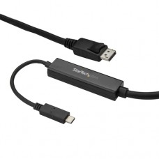 StarTech.com Cable de 3m USB-C a DisplayPort - Cable Adaptador de Vídeo USB Tipo C a DP - 4K 60Hz - Negro - Adaptador de vídeo externo - STM32F072CBU6 - USB-C - DisplayPort - negro