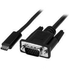 StarTech.com Cable Adaptador Conversor USB-C a VGA - 2m - 1920x1200 - Adaptador de vídeo externo - USB-C - VGA - negro