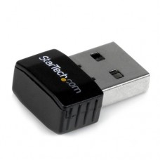 StarTech.com Mini Adaptador de Red Inalámbrico USB 2.0 a Wireless N de 300 Mbps - NIC Wifi Externo 802.11n 2T2R - Adaptador de red - USB 2.0 - 802.11b/g/n - negro