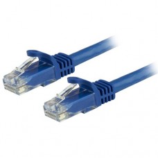 StarTech.com 1ft Blue Cat6 Patch Cable with Snagless RJ45 Connectors - Short Ethernet Cable - 1 ft Cat 6 UTP Cable (N6PATCH1BL) - Cable de interconexión - RJ-45 (M) a RJ-45 (M) - 30.5 cm - UTP - CAT 6 - moldeado, sin enganches - azul - para P/N: BNDDKTCHV