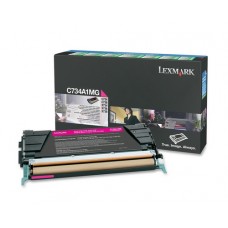 TONER LASER LEXMARK / COLOR MAGENTA / RENDIMIENTO ESTANDAR / C734A1MG / HASTA 6,000 PAGINAS / 5% DE COBERTURA /P/MODELOS: C734, C736, X734, X736, X738