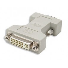 Adaptador DVI a VGA MANHATTAN - DVI-I, HD15 M, Macho/hembra, Color blanco