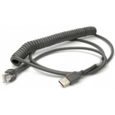 Cable de datos HONEYWELL Usb Coiled Cable 5353235N3 - 2, 9 m, USB A, Macho/Macho, Negro