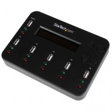 StarTech.com Clonador y Borrador Autónomo de Unidades de Memoria Flash USB 1:5 - Copiador de Memorias USB - Duplicador de unidad USB - 5 compartimentos