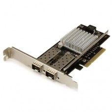 StarTech.com 10G Network Card - 2x 10G Open SFP+ Multimode LC Fiber Connector - Intel 82599 Chip - Gigabit Ethernet Card (PEX20000SFPI) - Adaptador de red - PCIe 2.0 x4 perfil bajo - 10 GigE - 10GBase-LR, 10GBase-SR, 10GBase-LRM - negro - para P/N: BNDTB1