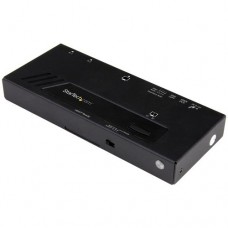 StarTech.com Switch Selector Automático HDMI de 2 Puertos - Conmutado Rápido 4K con Detección Automática y Control Serie - Interruptor de vídeo/audio - 2 x HDMI - sobremesa
