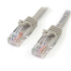 StarTech.com Cat5e Ethernet Cable - 15 ft - Gray- Patch Cable - Snagless Cat5e Cable - Network Cable - Ethernet Cord - Cat 5e Cable - 15ft (45PATCH15GR) - Cable de interconexión - RJ-45 (M) a RJ-45 (M) - 4.6 m - UTP - CAT 5e - sin enganches - gris - para 