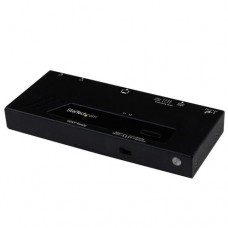StarTech.com Switch HDMI de 2 Puertos con Conmutado Automático y Prioritario - Selector 1080p de 2 Entradas y 1 Salida con IR EDID - Interruptor de vídeo/audio - sobremesa - para P/N: SVA12M2NEUA, SVA12M5NA