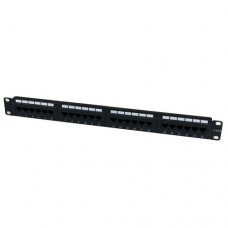 StarTech.com 24 Port 1U Rackmount Cat 6 110 Patch Panel - 24 port Network Patch Panel - RJ45 Ethernet 110 type Rack Mount Patch Panel 1U (C6PANEL24) - Tablero de conexiones - negro - 1U - 24 puertos - para P/N: RK12WALLO, RK12WALLOA, RK15WALLO, RK15WALLO