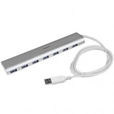StarTech.com Concentrador USB 3.0 de 7 Puertos - Hub de Aluminio con Cable Incorporado - Interruptor para compartir periférico USB - 7 x SuperSpeed USB 3.0 - sobremesa StarTech.com Concentrador USB 3.0 de 7 Puertos - Hub de Aluminio con Cable Incorporado - Interruptor para compartir periférico USB - 7 x SuperSpeed USB 3.0 - sobremesa