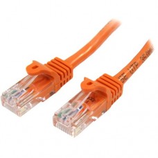 StarTech.com - Cable de Red de 0,5m Naranja Cat5e Ethernet RJ45 sin Enganches - Latiguillo Snagless - Cable de interconexión - RJ-45 (M) a RJ-45 (M) - 50 cm - UTP - CAT 5e - sin enganches, trenzado - naranja