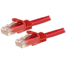 StarTech.com Cable de Red de 0,5m Rojo Cat6 UTP Ethernet Gigabit RJ45 sin Enganches - Latiguillo Snagless de 50cm - Cable de red - RJ-45 (M) a RJ-45 (M) - 50 cm - UTP - CAT 6 - moldeado, sin enganches, trenzado - rojo