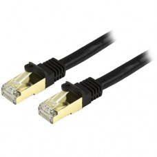 StarTech.com 6 ft CAT6a Ethernet Cable - 10 Gigabit Category 6a Shielded Snagless RJ45 100W PoE Patch Cord - 10GbE Black UL/TIA Certified - Cable de interconexión - RJ-45 (M) a RJ-45 (M) - 1.8 m - STP - CAT 6a - moldeado, sin enganches - negro - para P/N: