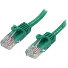 StarTech.com - Cable de Red de 0,5m Verde Cat5e Ethernet RJ45 sin Enganches - Latiguillo Snagless - Cable de interconexión - RJ-45 (M) a RJ-45 (M) - 50 cm - UTP - CAT 5e - sin enganches, trenzado - verde