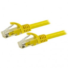 StarTech.com Cat6 Patch Cable - 6 in - Yellow Ethernet Cable - Snagless RJ45 Cable - Ethernet Cord - Cat 6 Cable - 6in (N6PATCH6INYL) - Cable de interconexión - RJ-45 (M) a RJ-45 (M) - 15.24 cm - UTP - CAT 6 - moldeado, sin enganches - amarillo