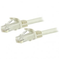 StarTech.com 6 ft White Cat6 Cable with Snagless RJ45 Connectors - Cat6 Ethernet Cable - 6ft UTP Cat 6 Patch Cable (N6PATCH6WH) - Cable de interconexión - RJ-45 (M) a RJ-45 (M) - 1.8 m - UTP - CAT 6 - sin enganches - blanco - para P/N: TB3DK2DPW