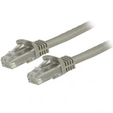 StarTech.com Cat6 Patch Cable - 14 ft - Gray Ethernet Cable - Snagless RJ45 Cable - Ethernet Cord - Cat 6 Cable - 14ft (N6PATCH14GR) - Cable de interconexión - RJ-45 (M) a RJ-45 (M) - 4.3 m - UTP - CAT 6 - moldeado, sin enganches - gris