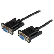 StarTech.com Cable de 2m Nulo de Módem Serie RS232 DB9 - Hembra a Hembra - Color Negro - Cable de módem nulo - DB-9 (H) a DB-9 (H) - 2 m - moldeado, tornillos de mariposa - negro - para P/N: PEX4S953, PEX4S953LP