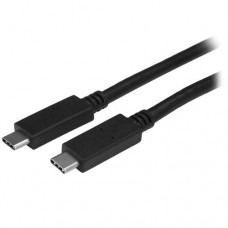 StarTech.com Cable de 1m USB-C con Entrega de Potencia hasta 5A - USB 3.1 de 10 Gbps USB Tipo C Certificado - Cable USB - USB-C (M) a USB-C (M) - USB 3.1 - 5 A - 1 m - negro - para P/N: HB31C2A1CGS, HB31C2A2CB, HB31C3A1CS, HB31C3ASDMB, HB31C4AS, PEXUSB311