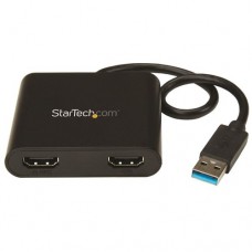 StarTech.com Adaptador Gráfico Externo USB 3.0 a 2 Puertos HDMI 4K - Adaptador de Vídeo Externo 4K para 2 Monitores - Adaptador de vídeo externo - MCT Trigger II - 64 MB DDR2 - USB 3.0 - 2 x HDMI - negro - para P/N: HDDVIMM3, HDMM12, HDMM15, HDMM1MP, HDMM