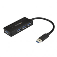 StarTech.com Hub Concentrador USB 3.0 de 4 Puertos - Mini Ladrón USB con Adaptador de Alimentación - Hub - 4 x SuperSpeed USB 3.0 - sobremesa - para P/N: USB312SAT3CB, USB315CB2M, USBLT1MWS, USBLT2MBR, USBLT30CMW, USBLTM1MBK, USBLTM1MWH
