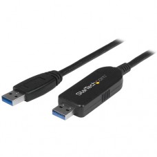 StarTech.com Cable de Transferencia de Datos USB 3.0 para ordenadores Mac y Windows - Cable Transferencia Ficheros PC a PC - Adaptador de conexión directa - USB 3.0 - USB 3.0 - negro StarTech.com Cable de Transferencia de Datos USB 3.0 para ordenadores Mac y Windows - Cable Transferencia Ficheros PC a PC - Adaptador de conexión directa - USB 3.0 - USB 3.0 - negro