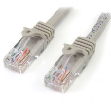 CABLE 1M GRIS  RED 100MBPS CAT5E ETHERNET RJ45 SNAGLESS       