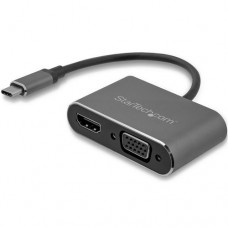 StarTech.com Adaptador USB-C a VGA y HDMI - 2en1 - 4K 30Hz - Gris Espacial - Adaptador Gráfico Externo USB Tipo C - Adaptador de vídeo externo - IT6222 - USB-C - HDMI, VGA - gris espacio StarTech.com Adaptador USB-C a VGA y HDMI - 2en1 - 4K 30Hz - Gris Espacial - Adaptador Gráfico Externo USB Tipo C - Adaptador de vídeo externo - IT6222 - USB-C - HDMI, VGA - gris espacio