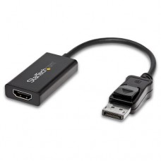 StarTech.com Adaptador DisplayPort a HDMI con HDR - 4K 60Hz - Negro - Conversor DP a HDMI - Adaptador de vídeo - DisplayPort / HDMI - DisplayPort (M) enganchado a HDMI (H) - 25.16 cm - blindado - negro - compatibilidad con 4K - para P/N: ST121HD20FXA