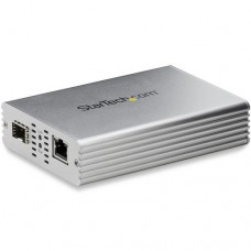 StarTech.com Conversor de Medios Ethernet de Fibra Óptica de 10Gb con Ranura SFP+ Abierta - Conversor de Medios de Fibra a Cobre 10GBASE-T - Conversor de soportes de fibra - 10 GigE - 10GBase-LR, 10GBase-SR, 10GBase-T - RJ-45 / SFP+ StarTech.com Conversor de Medios Ethernet de Fibra Óptica de 10Gb con Ranura SFP+ Abierta - Conversor de Medios de Fibra a Cobre 10GBASE-T - Conversor de soportes de fibra - 10 GigE - 10GBase-LR, 10GBase-SR, 10GBase-T - RJ-45 / SFP+