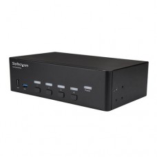 StarTech.com Switch Conmutador KVM de 4 Puertos HDMI - 4K de 30Hz - de Pantalla Doble - Conmutador KVM / audio / USB - 4 x KVM / audio / USB - montaje en rack StarTech.com Switch Conmutador KVM de 4 Puertos HDMI - 4K de 30Hz - de Pantalla Doble - Conmutador KVM / audio / USB - 4 x KVM / audio / USB - montaje en rack