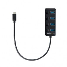 HUB USB TIPO C DE 4 PUERTOS USB-A CON INTERRUPTORES            