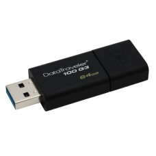 Memoria USB Kingston Technology Hi-Speed 100 G3 USB 3.0 - 64 GB, USB 3.0, 40 MB/s, 10 MB/s, Negro