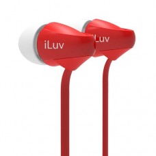 iLuv PEPPERMINT - Auriculares internos - en oreja - cableado - conector de 3,5 mm - aislamiento de ruido - rojo